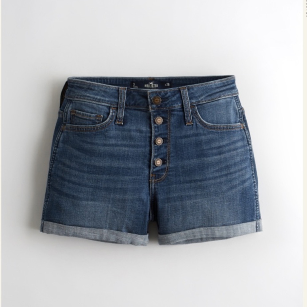 CURVY HIGH-RISE SHORT 3 Hollister Advance Stretch size 19 Waist 34